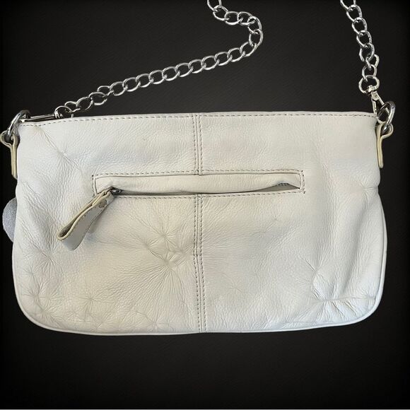 Frosting By Mary Norton Cream Leather with Petals and Silver-tone Accent Bag - Picture 2 of 8